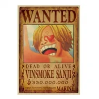 Print - One Piece Wanted Poster (VINSMOKE SANJI) 330,000,000