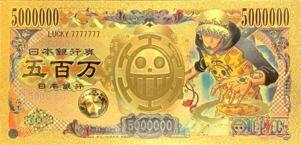 Pure Blades One Piece Anime (Trafalgar Law) Souvenir Coin Banknote