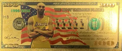 NBA Kobe Bryant (Crossed Hands) Souvenir Coin Banknote