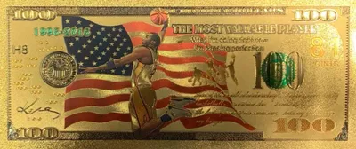 NBA Kobe Bryant (Dunking Side Pose in Air) Souvenir Coin Banknote