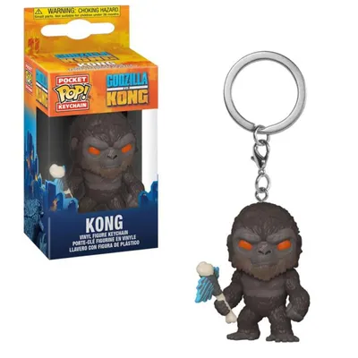 Pop! Godzilla Vs Kong Godzilla With Battle Axe Vinyl Figure Pewter Keychain