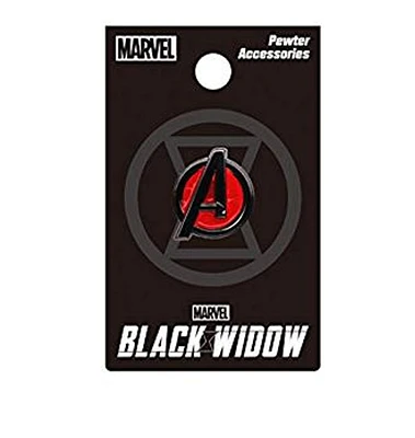 Avengers Black Widow Logo Pewter Pin