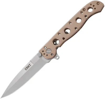 CRKT M16 Folding Knife Bronze Stainless Steel [3.55" Satin 12C27] Spear Point M16-03BS