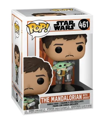 Pop! Star Wars Mandalorian Mando Holding Child #461 Vinyl Figure