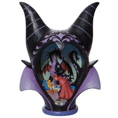 Sleeping Beauty Maleficent Headdress Scene Enesco Statue