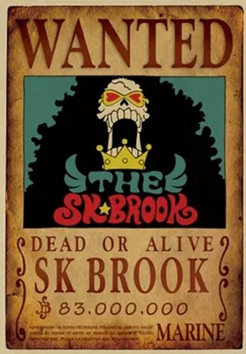 Print - One Piece Wanted Poster (SK BROOK) 83,000,000