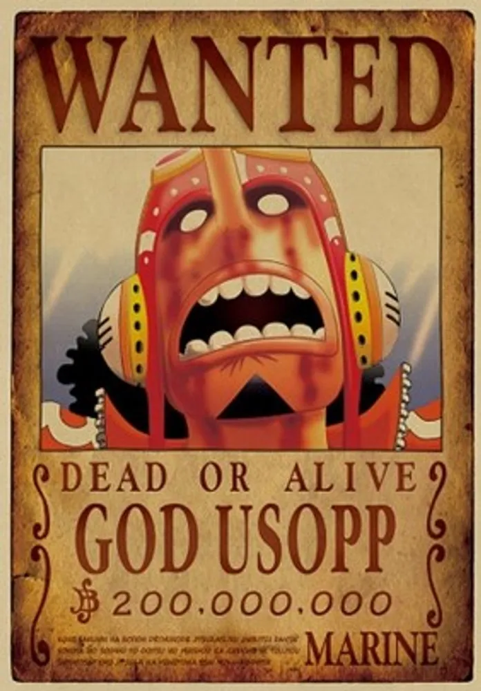 Print - One Piece Wanted Poster (GOD USOPP) 200,000,000