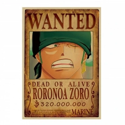 Print - One Piece Wanted Poster (RORONOA ZORO) 320,000,000