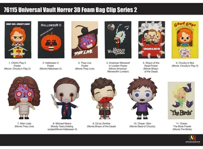 3D Foam Key Ring - Universal Horror (Vault) Series 2 [1 Random Bag]