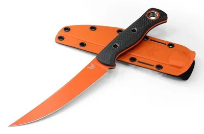 Benchmade Meatcrafter (Carbon Fiber / Orange) Hunting Fixed Blade [6.10" Orange] 15500OR-2