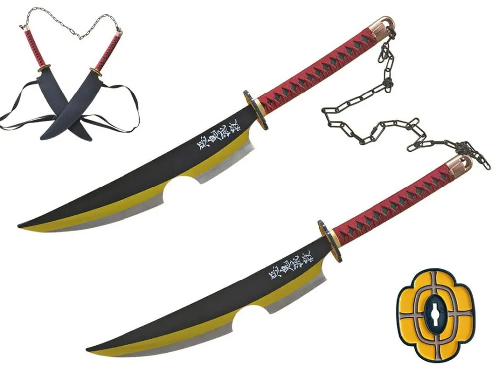 Demon Slayer Kimetsu no Yaiba Narikiri Tengen Uzui Nichirin Dual Cleavers   Japan Trend Shop