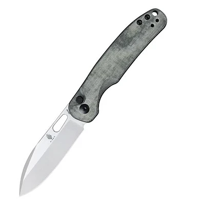 HIC-CUP [Green Micarta] Button Lock Pocket Knife (3.15" Satin 154CM) Kizer Cutlery V3606C1