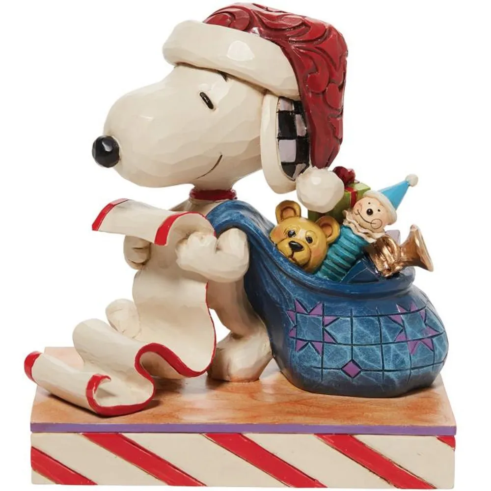 Disney - Santa Snoopy with List and Bag "Peanuts" (Jim Shore)