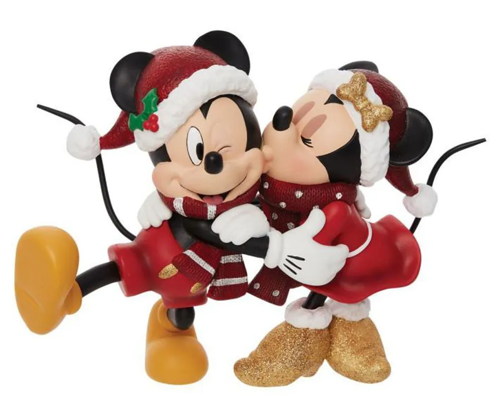 Disney - Holiday Mickey Mouse and Minnie Mouse "Disney Showcase" (Jim Shore)