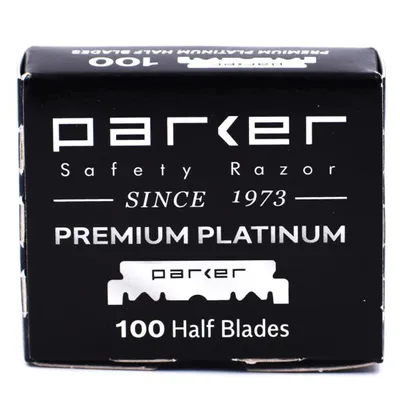 Parker - Premium Platinum (Half Blades) Straight Edge Barber Razors [100 Count]