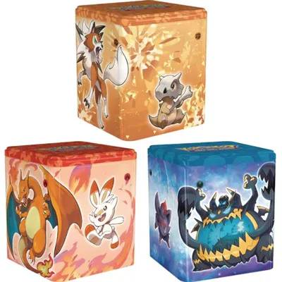 Pokemon TCG: Pokemon Stackable Tin (Fighting/Fire/Darkness) (1 Random Tin)