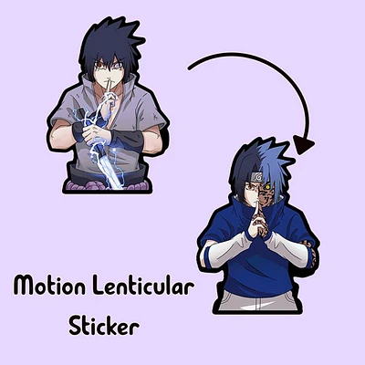 3D (SMALL) Motion Sticker (Naruto) Sasuke Uchiha