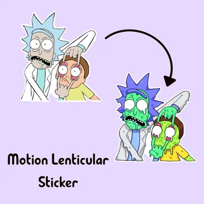 3D Motion Sticker (Rick & Morty)