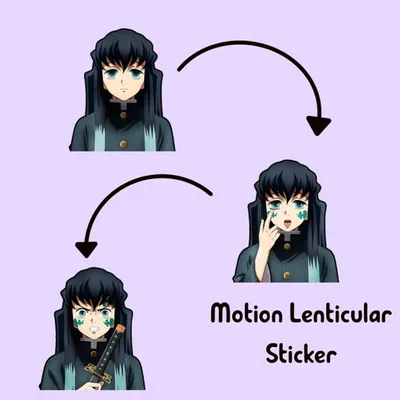 3D Motion Sticker (Demon Slayer) Muichiro Tokito