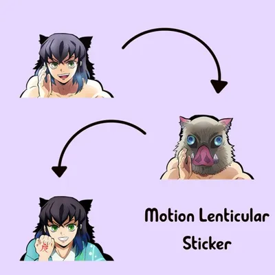 3D Motion Sticker (Demon Slayer) Inosuke Hashibira Face