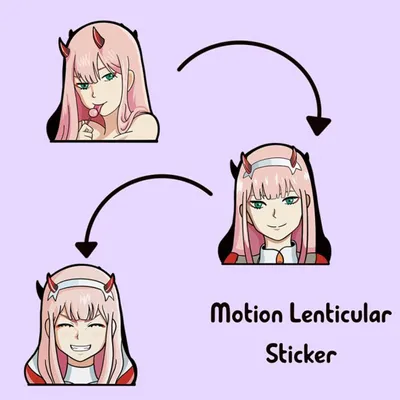 3D Motion Sticker (Darling in the Franxx) Zero Two