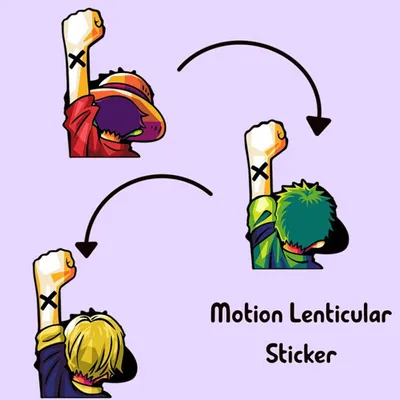 3D Motion Sticker (One Piece) Zoro