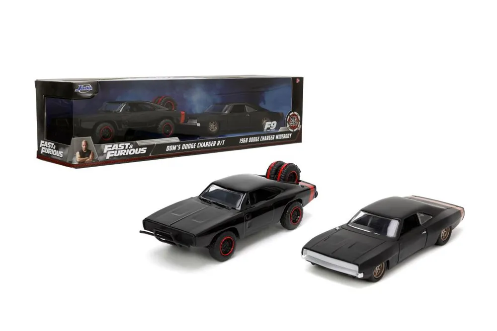 Model Car - 1:32 F&F 9 Dom's Dodge Charger R/T & 1968 Dodge Charger Widebody (Twin Pack)