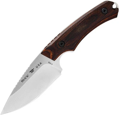 Buck 664 Alpha Hunter Fixed Blade Knife Walnut Dymalux (3.6" Satin S35VN) 0664WAS