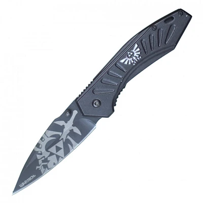 Legend of Zelda Tri Force (Black) A/O Pocket Knife