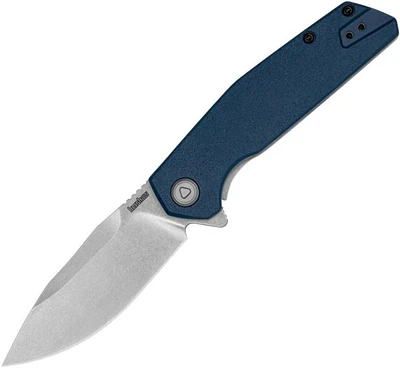 Kershaw Lucid A/O Frame Lock Blue Pocket Knife (3.2" Stonewash 8Cr13MoV)