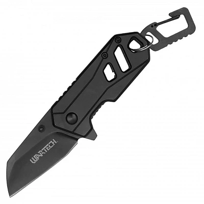 Wartech Micro (Black) Keychain A/O Pocket Knife [Black 3Cr13]