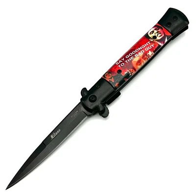 Stiletto (Scarface Say Goodnight) Black Blade A/O Pocket Knife