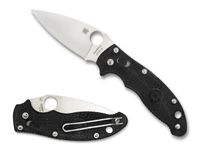 Spyderco Manix 2 Folding Knife Ball Bearing Lock Black FRCP [3.37" Satin CTS-BD1] C101PBK2