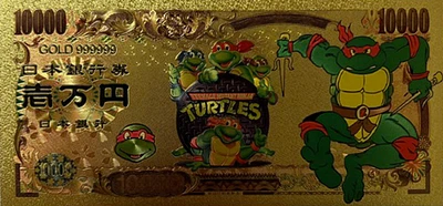 Teenage Mutant Ninja Turtles (Raphael) Souvenir Coin Banknote