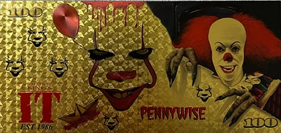 Horror Movies (Pennywise) Souvenir Coin Banknote