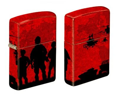 Soldiers Red Sky Zippo