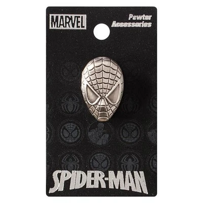 Spider Man Head Pewter Lapel Pin