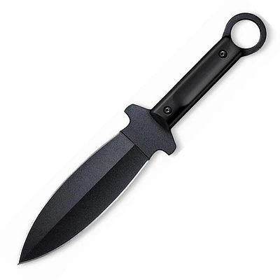 Cold Steel Shanghai Shadow Fixed Blade Knife Black Polypropylene [7.0" Plain Black] Dagger 80PSSK