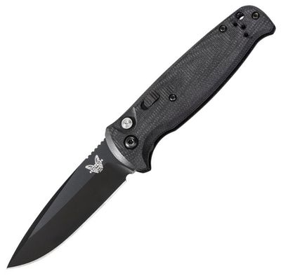 Benchmade CLA Automatic Knife Push Button Black G-10 [3.40" Black 154 CM] 4300BK