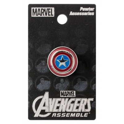 Captain America Shield Pewter Color Lapel Pin