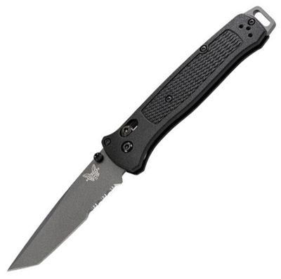 Benchmade Bailout Folding Knife AXIS Lock Black Grivory [3.38" Gray 3V] 537SGY