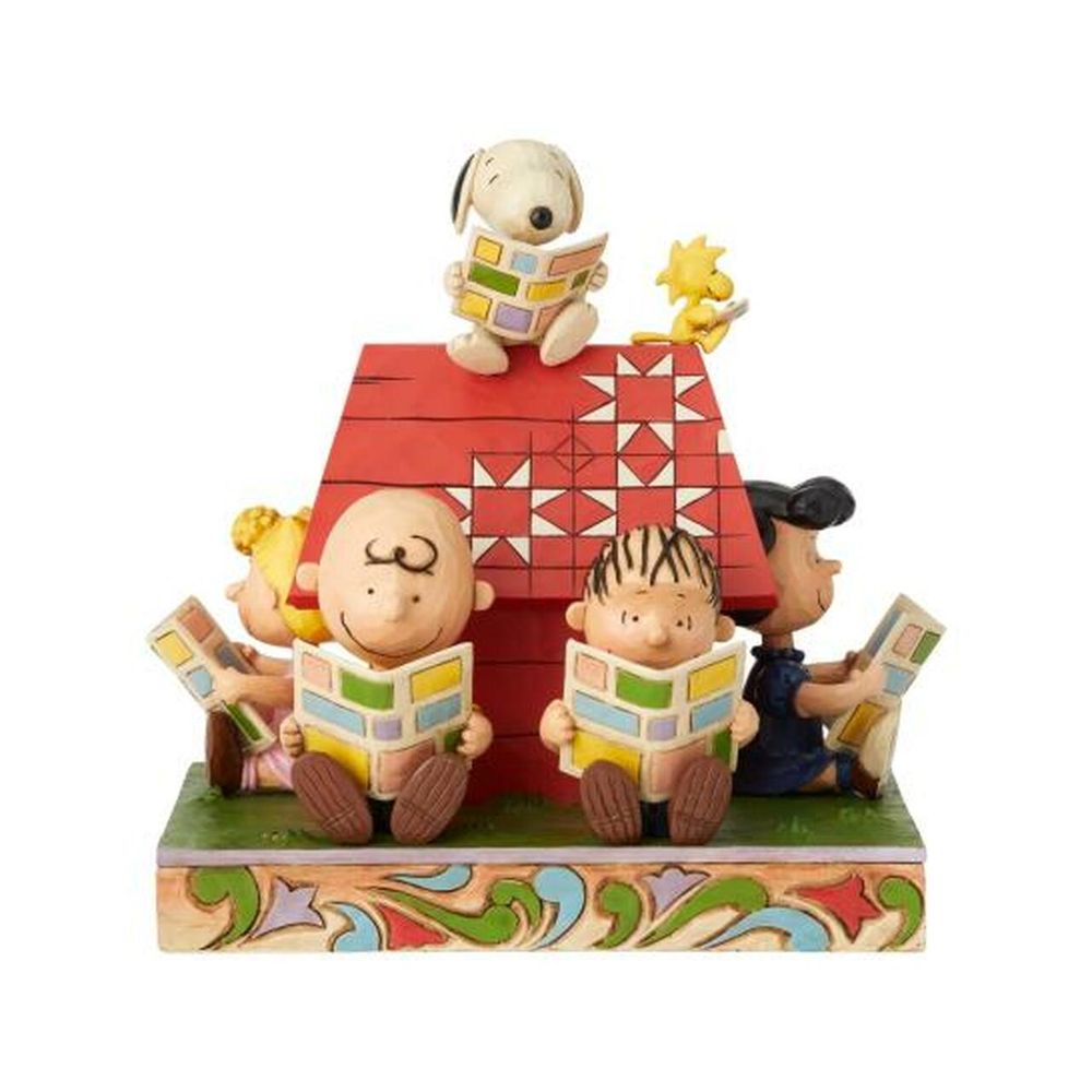 Iconix Peanuts Gang Reading Comics Statue