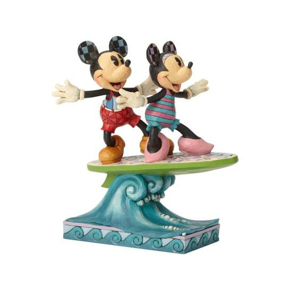 Disney Mickey & Minnie Mouse Surfboard Statue Jim Shore