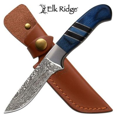 Elk Ridge Fixed Blade Knife Blue w/ Black Strip