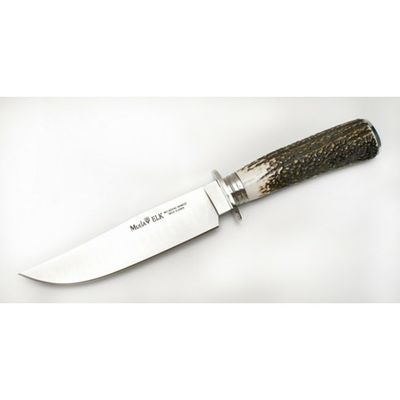 Muela ELK Hunting Fixed Blade Knife Stag Antler [5.51" Plain X50CrMoV15] Drop Point ELK-14A.I