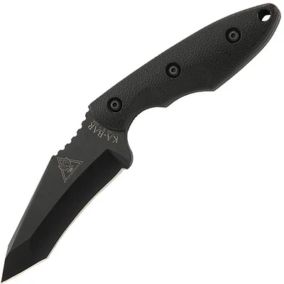 Ka-Bar Hell Fire Fixed Blade Knife Black Zytel [3.56" Plain Black] Tanto KA2486