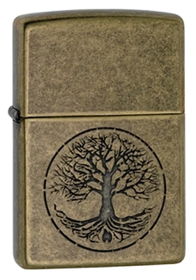 Tree of Life Antique Brass Zippo