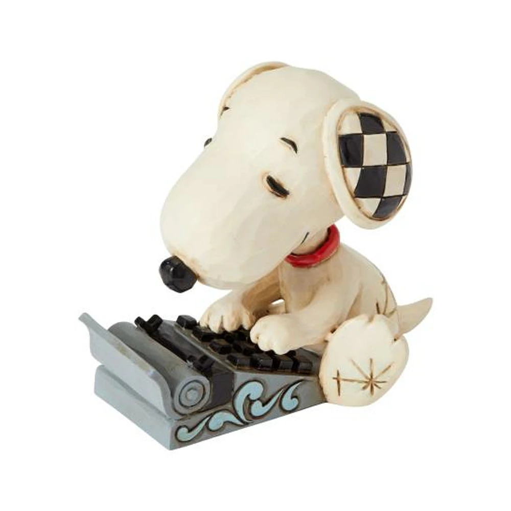 Iconix Peanuts Snoopy Typing Mini Statue Jim Shore