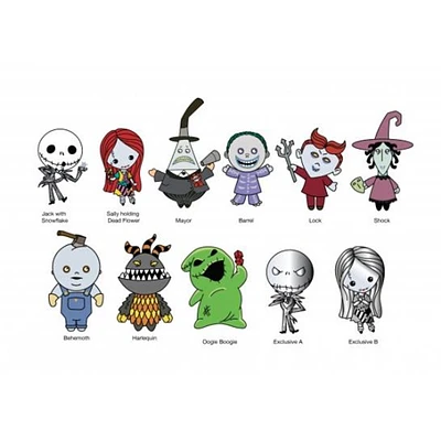 Nightmare Before Christmas (Series 3) 3D Foam Bag Clip [1 Random Bag]