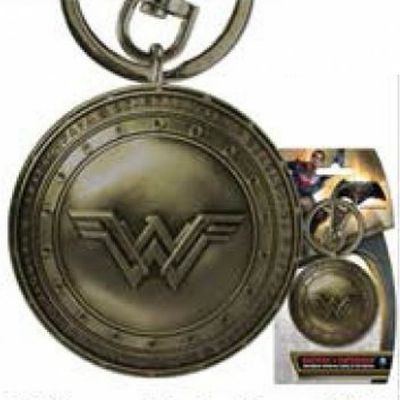 Wonder Woman Shield Pewter Keychain